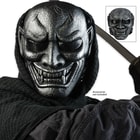 ABS Samurai Warrior Skeletal Facemask Silver & Black