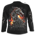 Keeper Of The Fortress Black Long-Sleeve T-Shirt - Top Quality 100 Percent Cotton, Original Artwork, Azo-Free Reactive Dyes