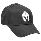 The front of the hat showing its Spartan helmet design