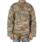 The OCP camo shirt has a tough, 65-percent polyester and 35-percent cotton, rip-stop construction with a zipper that’s comfortable for all-day wear