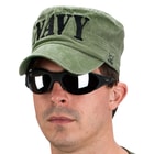 Navy Flat Top Cap