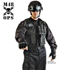 M48 OPS - LARGE - Tactical Law Enforcement Half Finger Glove Black
