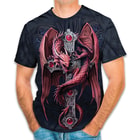 Gothic Guardian Black T-Shirt - Pre-Shrunk 100 Percent Cotton, Soft Feel, Classic Fit, Hand-Dyed, Reinforced Stitching