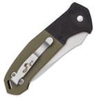 Bear Ops Bold Action Auto Black And Green Pocket Knife
