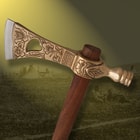 Tribal Peace Pipe Tomahawk With Brass Accents