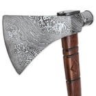 Timber Wolf Damascus  & Tali Wood Battle Axe Tomahawk