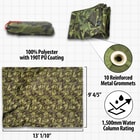 The features and dimensions of the tarp