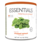 The spinach comes packaged in a steel can