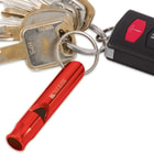 Trailblazer Red Mini Aluminum Emergency Whistles - Three-Pack - Compact Construction, Keyring 