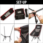 Full image showing how to set up the RapidRelax Ultralight Camp Chair.