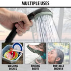 Full image showing the multiple uses of the Outdoor Camping Shower.