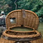 Wicker Fishing Creel With Leather Strap
