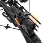 The compound crossbow comes with a scope