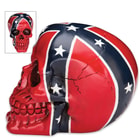 Dead Johnny Reb Confederate Flag Resin Skull
