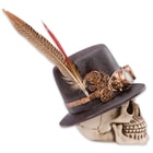 Steampunk Skull Sculpture - "Dapper Dead Sprockethead, The Mad Machinist"