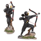 Ninja with Bow and Arrow - Polyresin Sculpture - 12-Piece Set