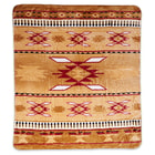 Brown Aztec Tribal Pattern Queen Size Blanket