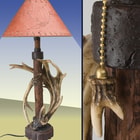 Deer Resin Antler Wood Lamp