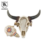 Western Themed Bull Skull Jewelry Box Desk Décor