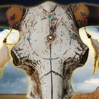 Tribal Décor Bulls Skull Clock