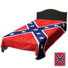 Confederate Rebel Flag Sherpa Throw Blanket