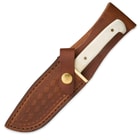 Bear & Son Smooth White Bone Baby Bowie with Genuine Leather Sheath