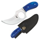 Blue Bone Fixed Blade Elk Skinner Knife With Sheath