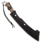 One-Piece Jungle Machete - High Carbon Spring Steel Construction, Leather Wrapped Handle, Lanyard - Length 20 1/2”