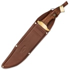 Massive Big Foot Bowie Knife And Leather Sheath