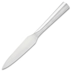 The display-edged, 14 1/2” cast high carbon iron spear head is 1 3/4” at its widest and has a mirror polished finish
