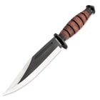 Black Legion Leather Handle Knife with Nylon Sheath