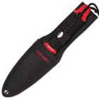 Black Legion Serpent’s Tongue Double Edged Twin Point Dagger - Red and Black