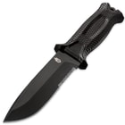 StrongArm Serrated Fixed Blade Knife Black