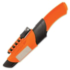 Bushcraft Survival Knife With Sheath Orange