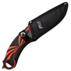 MTech USA Xtreme Fixed Blade Knife with Nylon Sheath - Orange / Black G10 Handle