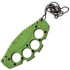 Green Knuckle Neck Knife with Sheath