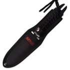 MTech Serpent’s Tongue Double Edged Twin Point Dagger With Nylon Sheath - Black and Silver
