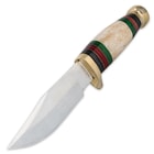 Timber Rattler Cowboy Bowie Knife Genuine Bone Fixed Blade