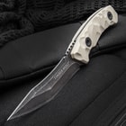 Perfectly suited for missions in the desert, the compact Desert Base Knife will blend-in with the terrain when you need to be discreet