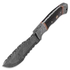 Timber Wolf Fixed Blade Hunting Cleaver Knife Micarta & Damascus