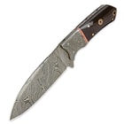 Timber Wolf Mosaic Micarta & Damascus Fixed Blade Hunting Knife