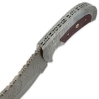 Timber Wolf Micarta & Damascus Fixed Blade Skinning Knife