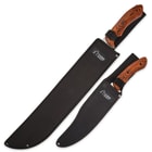 Timber Wolf Woodland Trident 3-Piece Knife Set - Bowie / Machete / Assisted Opening Folder - Brown