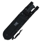 The bowie is housed in a reinforced MOLLE sheath with M48 OPS logo.