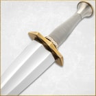 Close up image of the handle, pommel and guard on the Boromir Dagger.