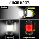 Multiple images showing the different light modes on the Camping Flashlight.