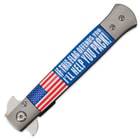If This Flag Offends You... American Flag Assisted Opening Stiletto Knife