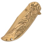 Statue of Liberty Gold Pocket Knife