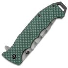 SOA Green Beret Scout Pocket Knife - Stainless Steel Blade, G10 Textured Handle, Pocket Clip, Flipper - Closed 5”