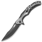 Rampage Tailwind Ball Bearing Pocket Knife - Stainless Steel Blade, Aluminum And Steel Handle, Pocket Clip - 4 3/4” Closed